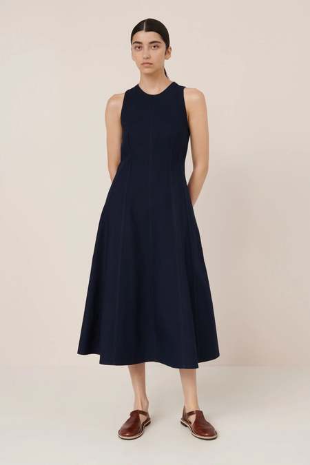 【BASERANGE】MAX DRESS 25SS Black Baserange Black Shaw Maxi Dress Baserange