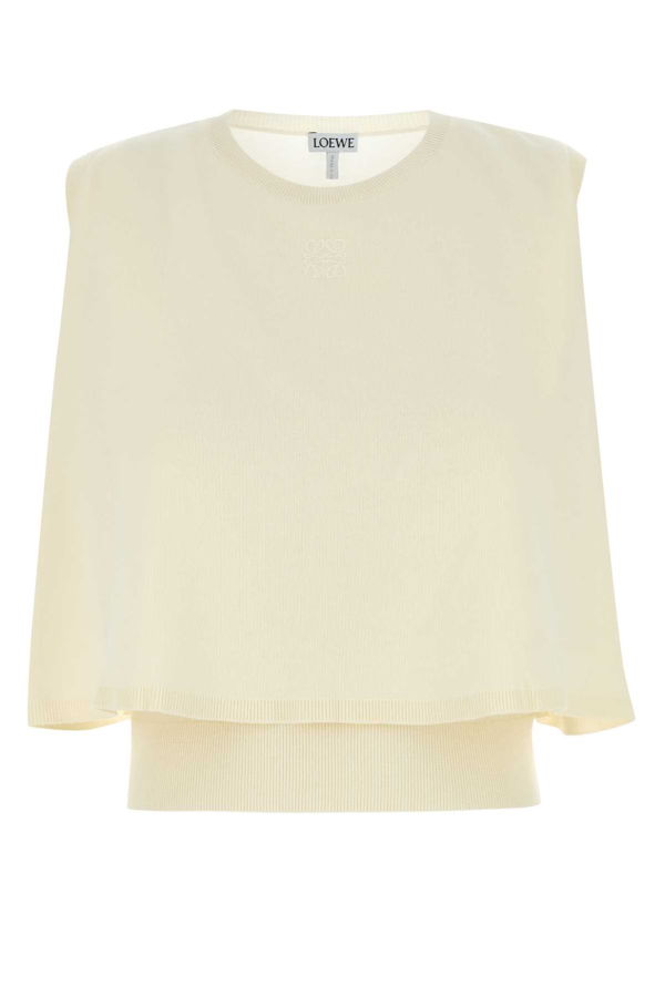 LOEWE Ivory Wool Vest - White