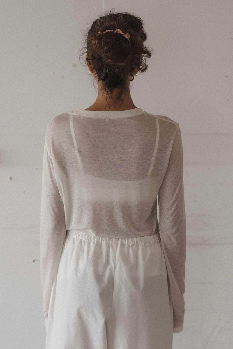トップス baserange bamboo tee white s Long Sleeve Tee in Assortment | Bamboo lyocell | en | Baserange
