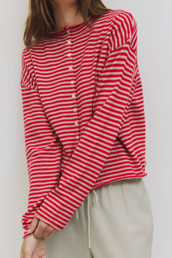 Azalea Eleanor Stripe Cardigan