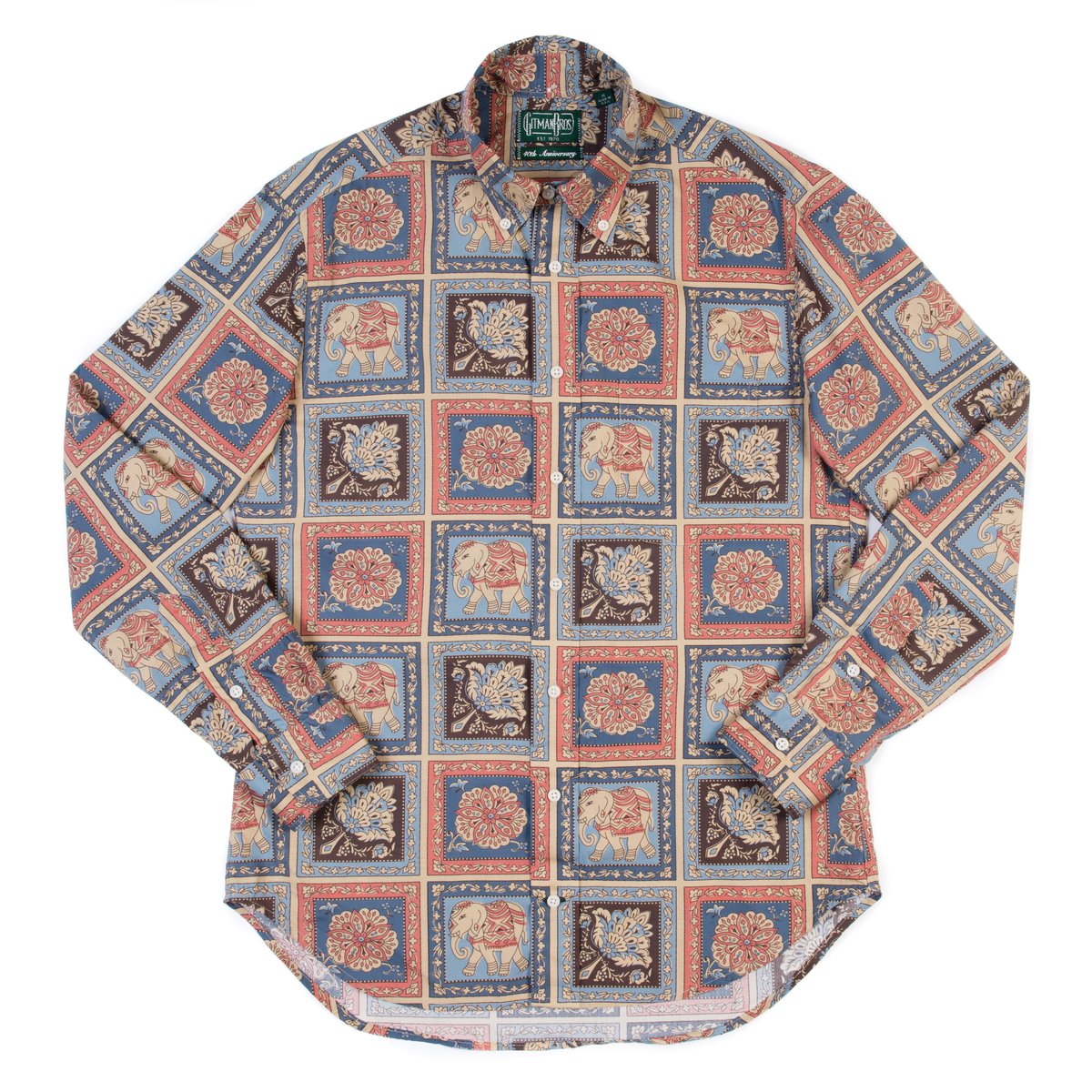 Gitman Vintage Long Sleeve Shirt - Elephant Batik - Image 1 of 2
