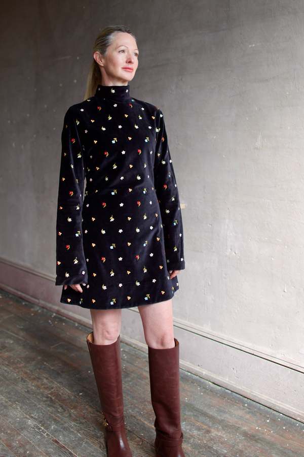 Alix Of Bohemia Romy Onyx Bouquet Dress