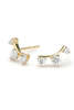 Adina Reyter 3 Diamond Amigos Curve Earrings - Yellow Gold - Thumbnail 1