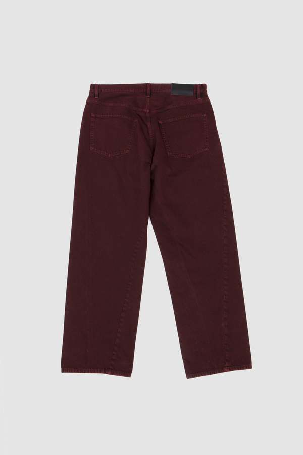 Sunflower Wide Twist Jeans Dark Wine Dyed