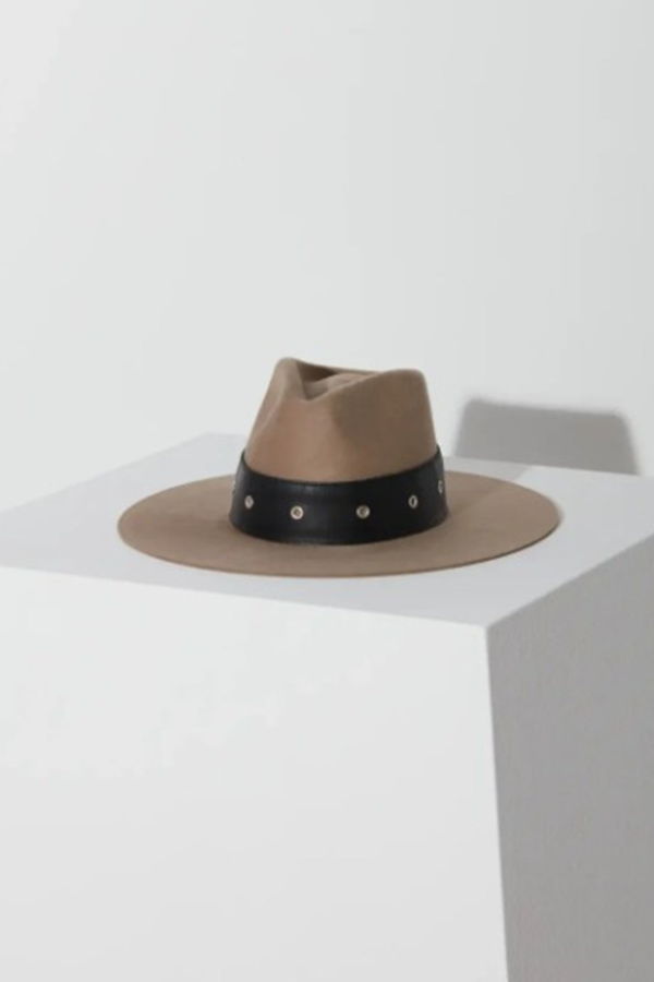 Janessa Leone Bennett Wool Hat - Clay