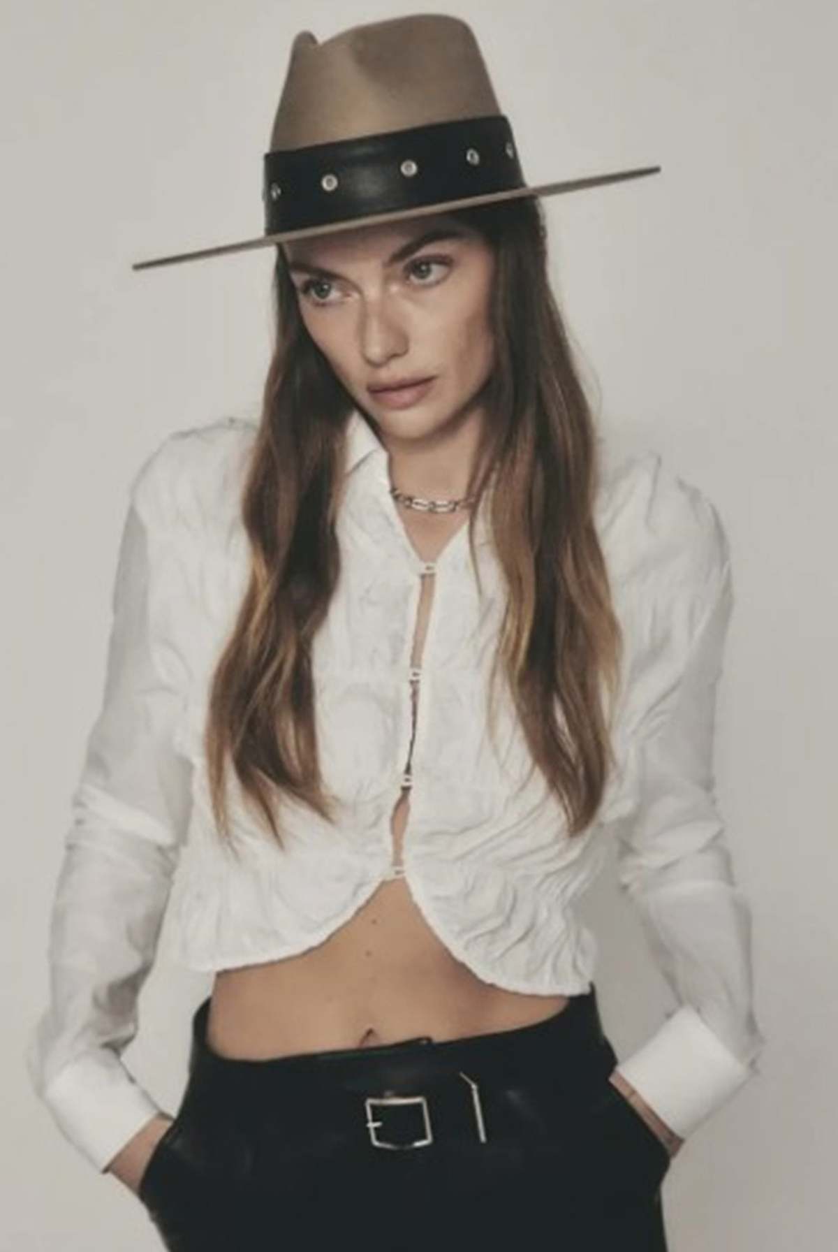 Janessa Leone Bennett Wool Hat - Clay - Image 2 of 3