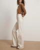 Veronica Beard Crosbie High Rise Wide Leg Jeans - Ecru - Thumbnail 5