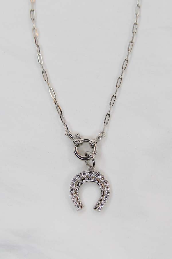 The NKC Store Good Luck Crystal Necklace Sterling Silver Necklace