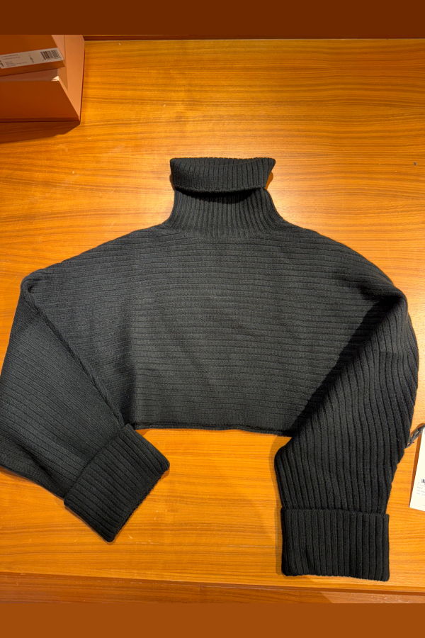 Le Kasha Gida Cropped Sweater - Black