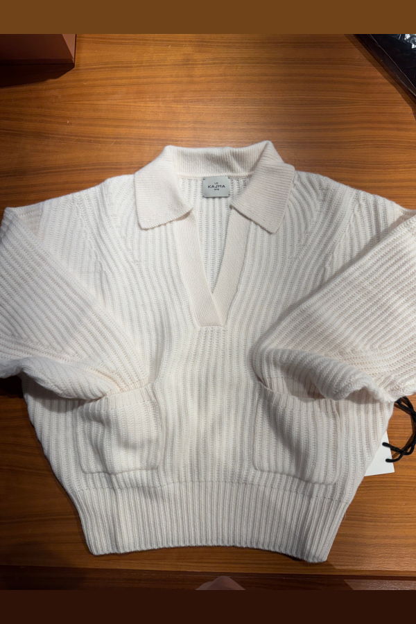 Le Kasha Orleans Polo Sweater - White