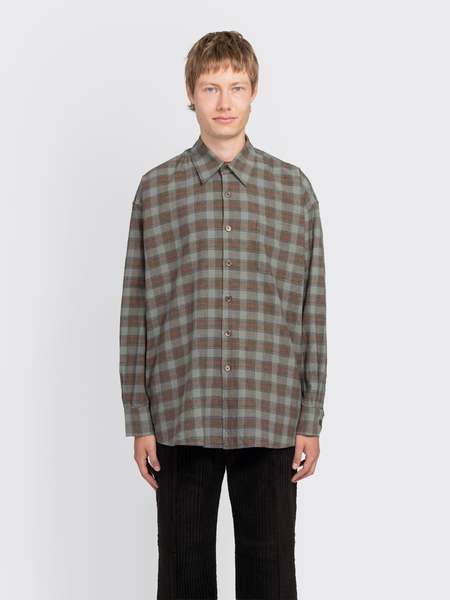 トップス OUR LEGACY, 22SS RETREAT SHIRT Our Legacy - Retreat Ribbed Cotton-Blend Shirt - Neutrals