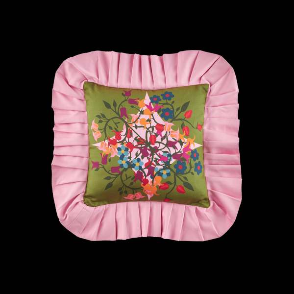 Sophie Williamson Design Ruffled Pillow Cover Blumen Pillow Cover