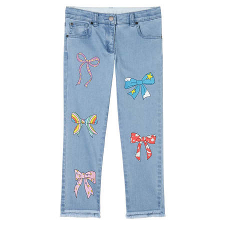 Kids STELLA MCCARTNEY Child Denim With Farm Print Pants - Blue