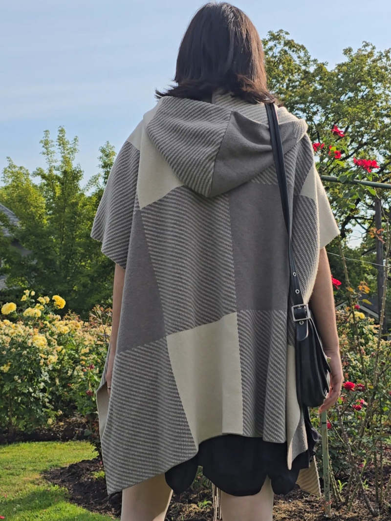 Chloe Hooded Knit Cape