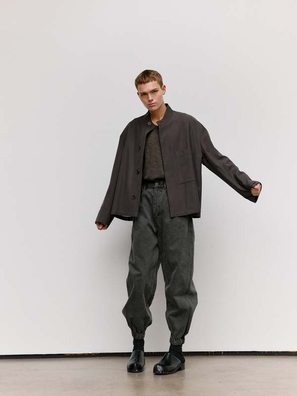 SONO Slate Wool & Cotton Jojo Jacket | Garmentory SONO Slate Wool & Cotton Jojo Jacket | Garmentory