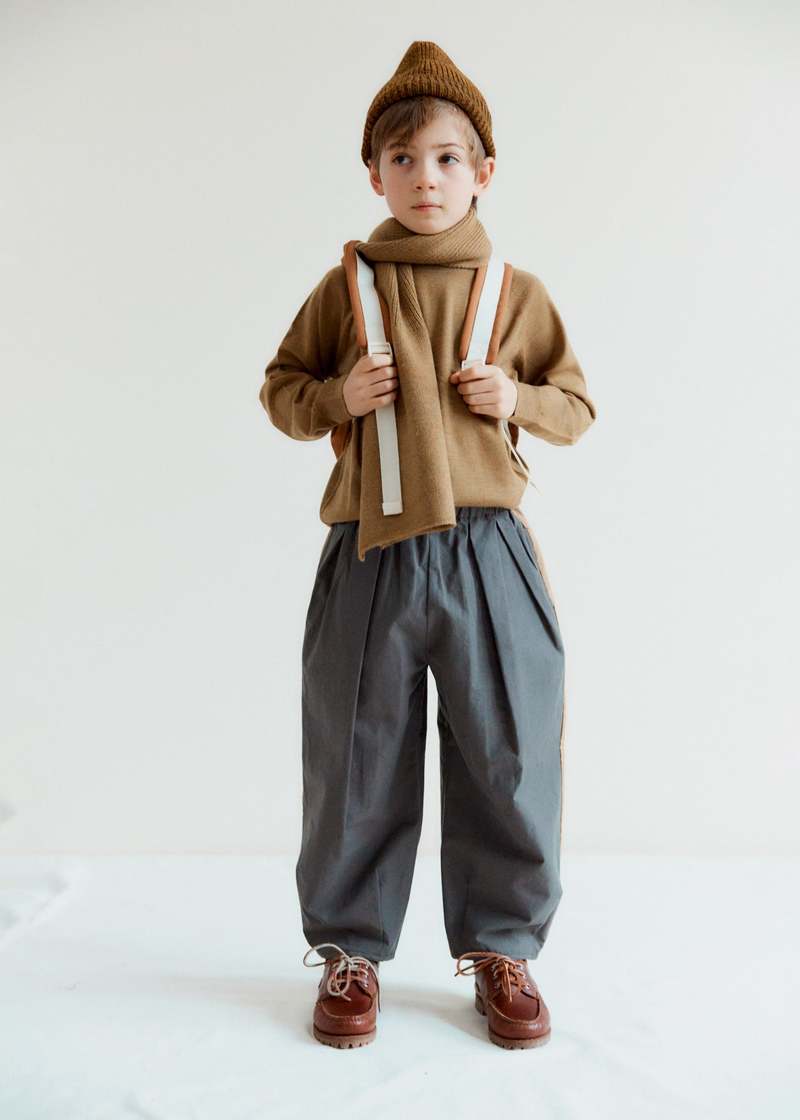KIDS Caramel Bobby Trousers - Brown