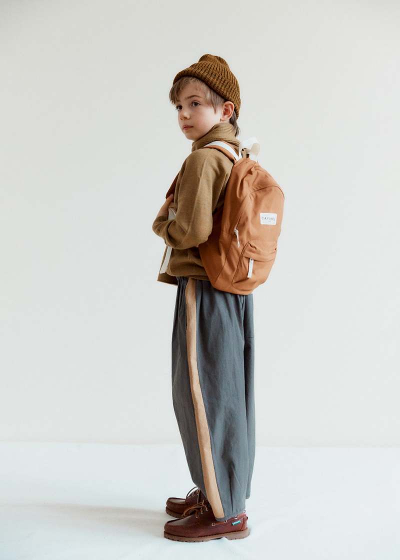 KIDS Caramel Bobby Trousers - Brown