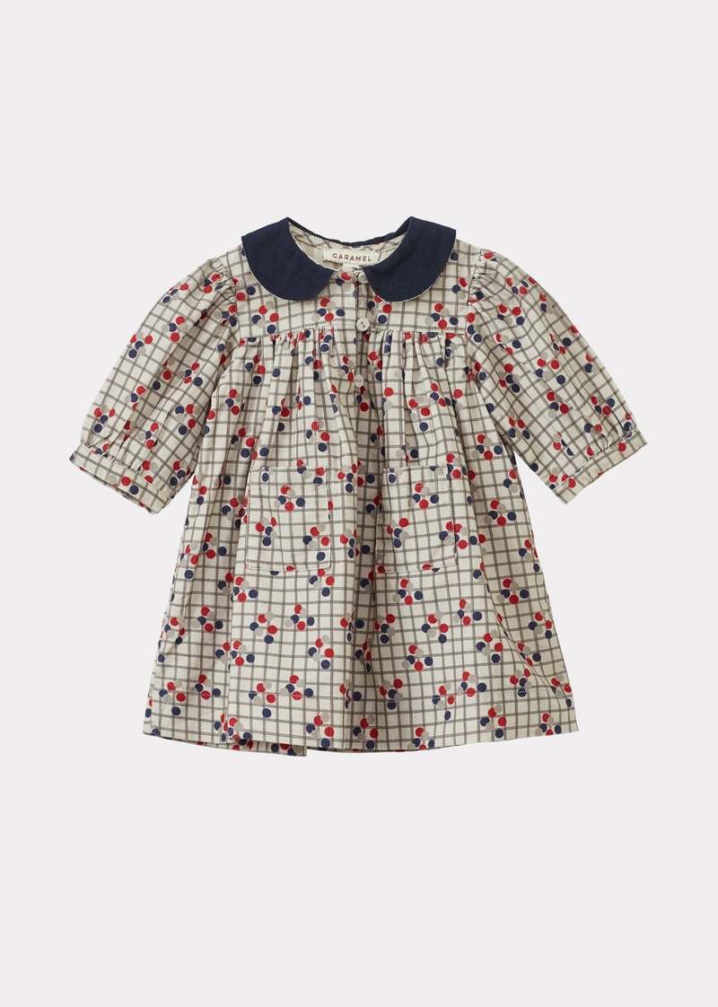 KIDS Caramel Nina Baby Girl's Dress - Dotty Check