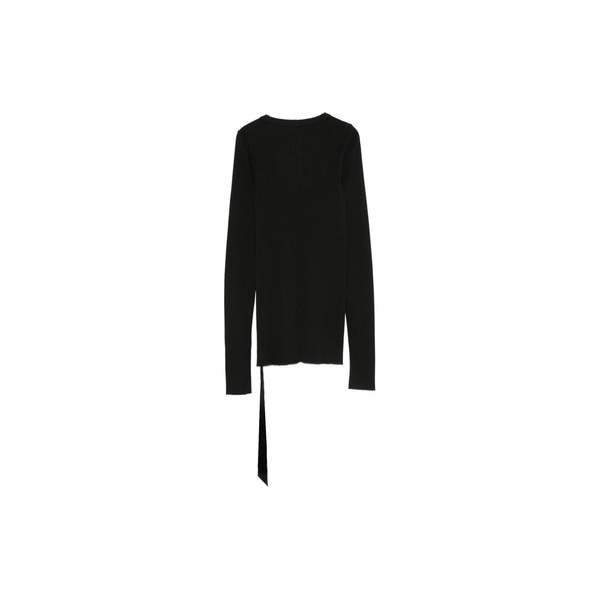 Rick Owens Rib Long Sleeve Top - Black