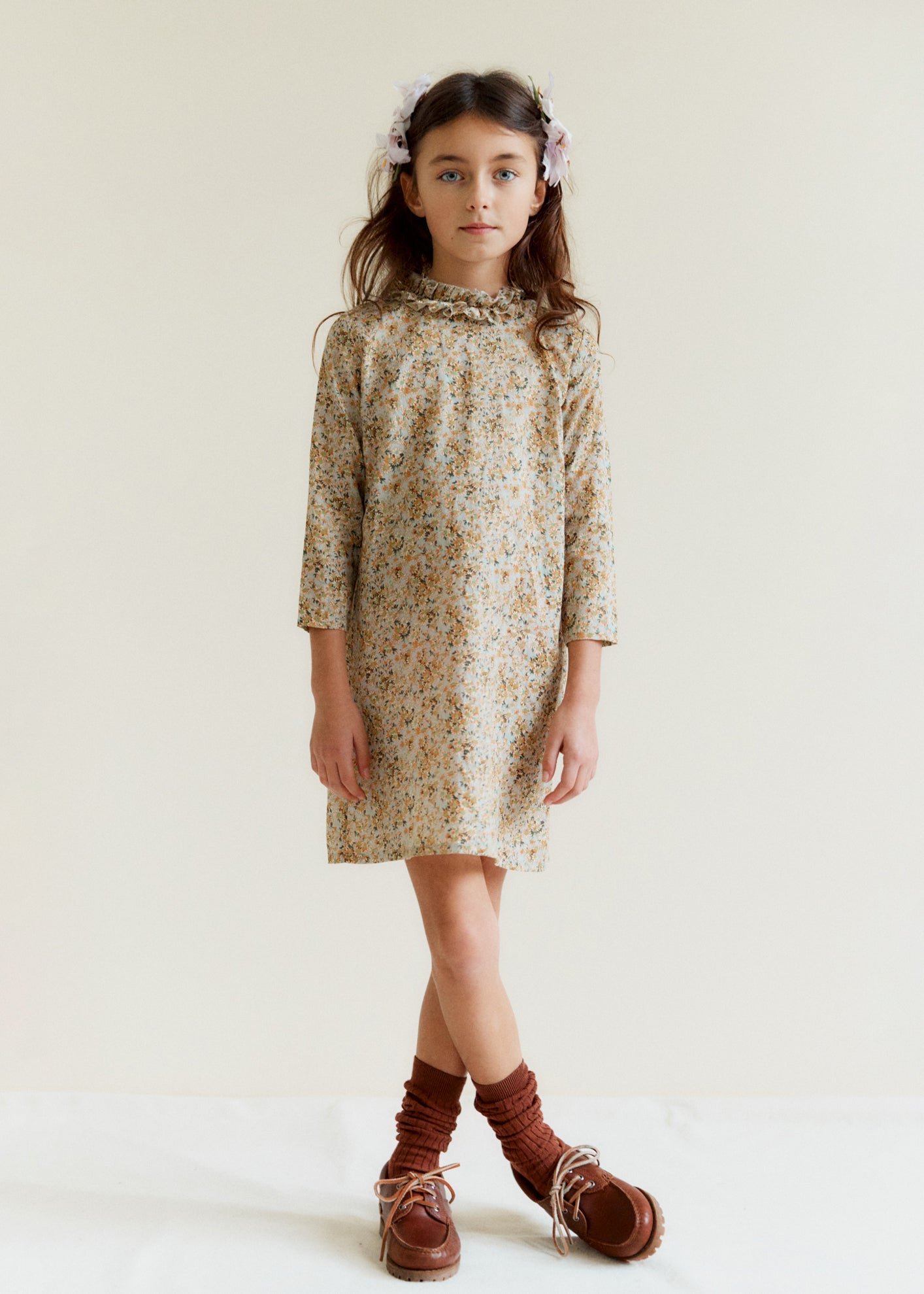 CARAMEL Flora Cotton Dress 【新品】10y Caramel Flora Girl's Cotton Dress | Garmentory