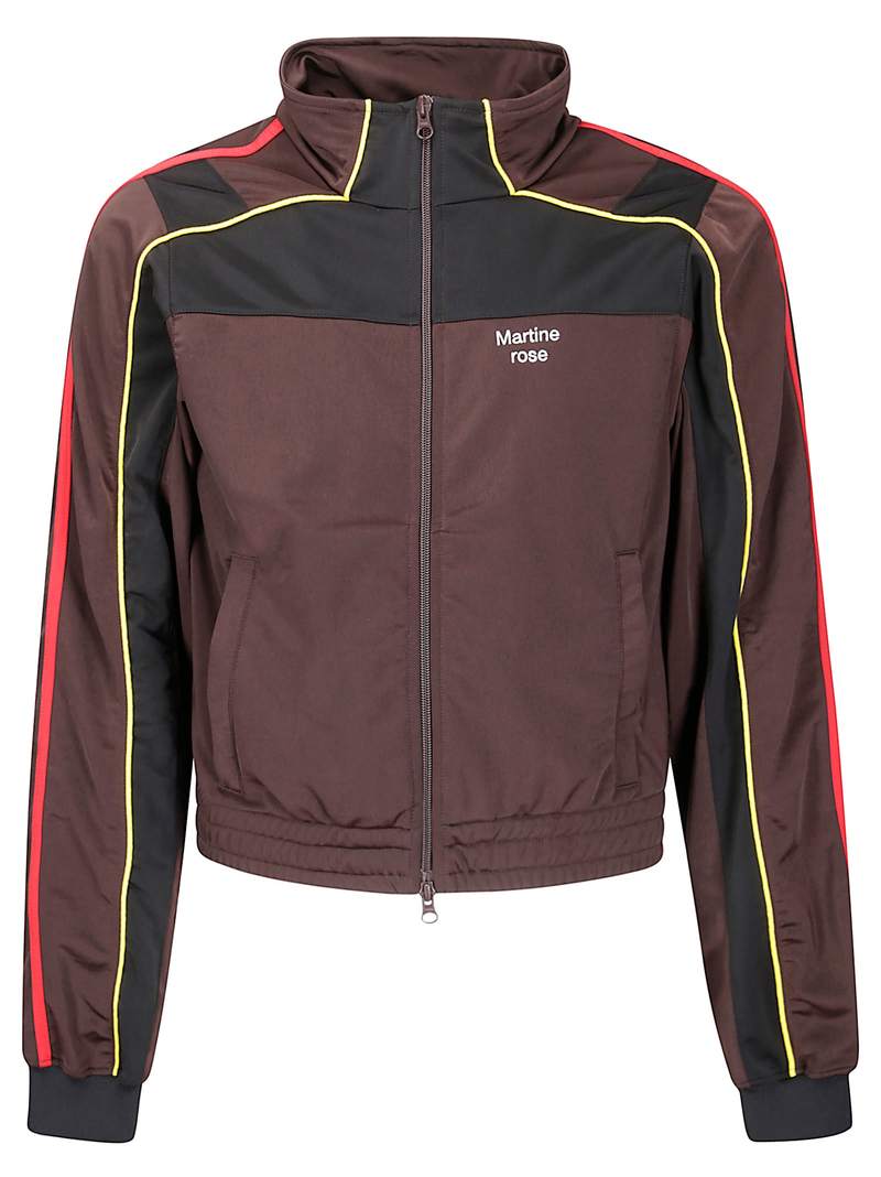 Martine Rose Shrunken Track Jacket - Brown Black | Garmentory