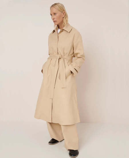 Cristaseya Cotton-Linen Oversized Trench | Garmentory
