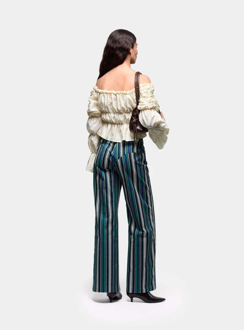 LAAGAM Sadie Ruched Blouse - Ecru