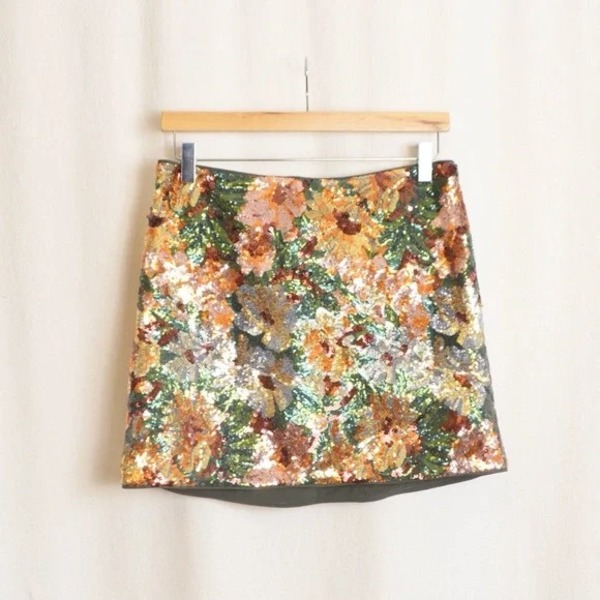 Le Superbe Fall Floral Mini Skirt