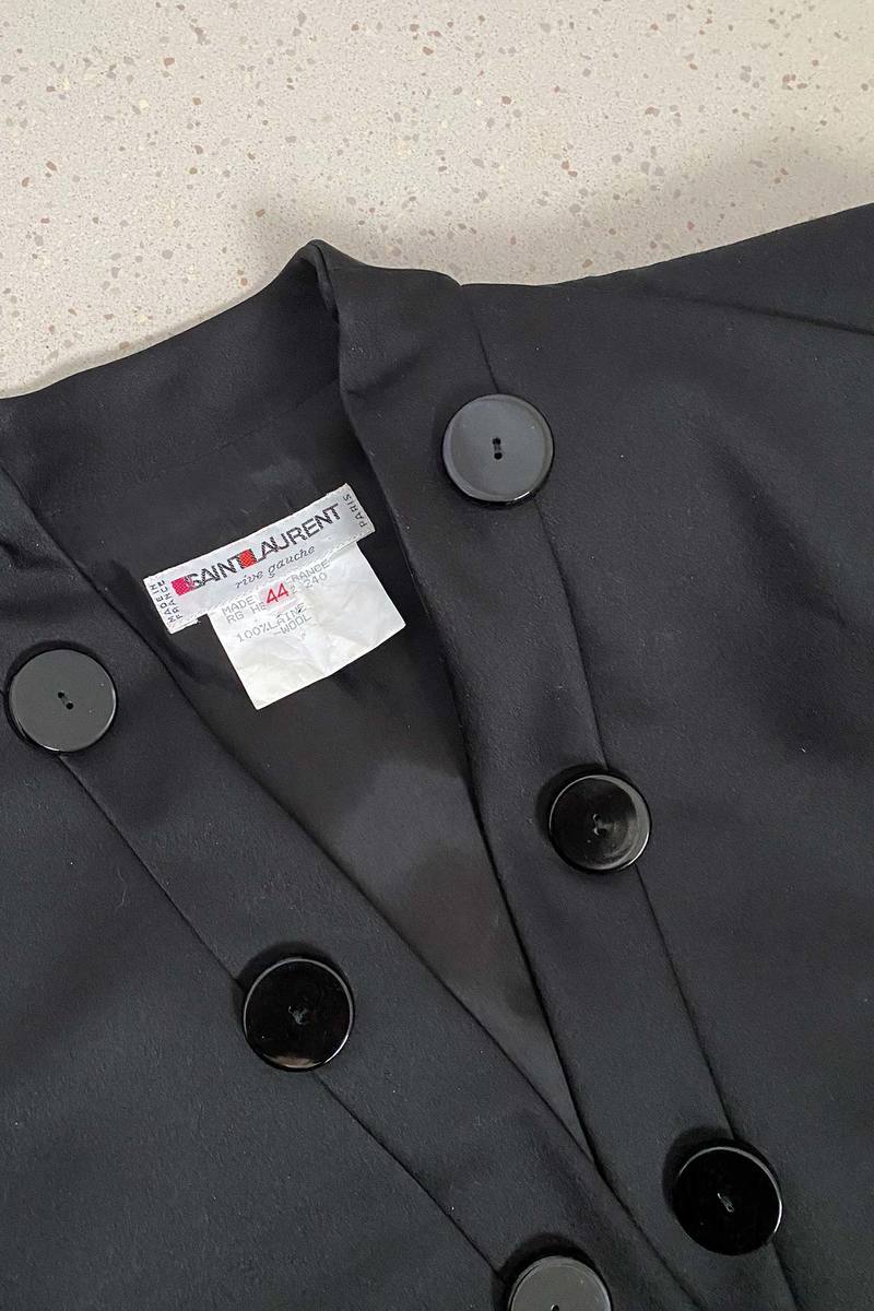 1980s Saint Laurent Rive Gauche Dress - Black