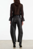 Nili Lotan Shon Leather Pant - Black - Thumbnail 3