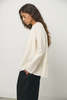 Album di Famiglia Crinkle Cotton Long Sleeve Top - Thumbnail 4