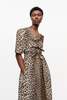 Ganni Leopard Printed Tie Dress - Thumbnail 3