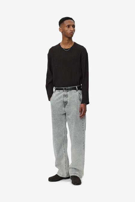 mfpen bigger jeans raw black バギー BIGGER JEANS(RAW BLACK) (AW21-71) | mfpen / パンツ (MEN