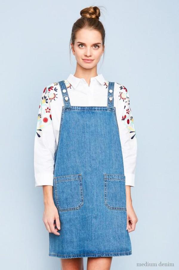 Hayden LA Denim Pinafore Dress - denim | Garmentory