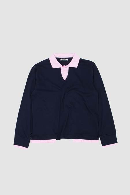 トップス GR10K ULTRASOUND L/S IMITATION TAPEDPOLO GR10K ULTRASOUND L/S IMITATION TAPED POLO