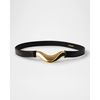 Déhanche Brancusi Belt - Black with 24K Gold - Thumbnail 1