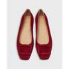 Primm's Buckle Shoe - Deep Red Suede - Thumbnail 2