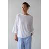 Donni. Jersey Relaxed Boatneck Top - Powder - Thumbnail 1