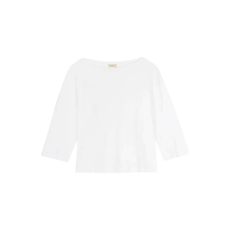 Donni. Jersey Relaxed Boatneck Top - Powder