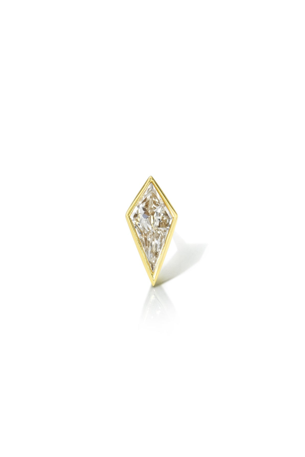 SULEE Kite Shaped Diamond Bezel Stud Earring