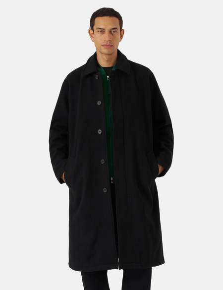 MHL. COARSE WOOL MELTON ブラック L ピーコート MHL Pea Coat Coarse Melton Wool Black – Neighbour