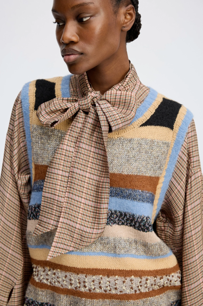 Munthe Lytti Knit Vest - Striped