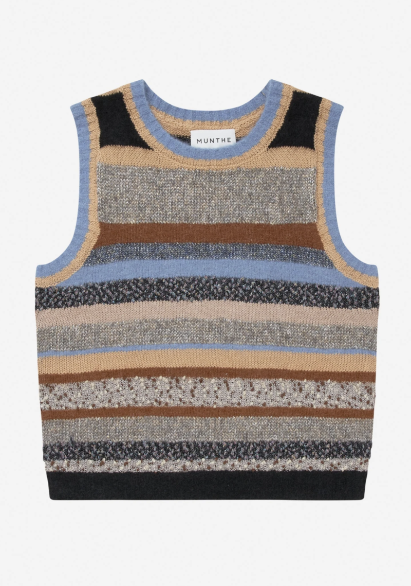 Munthe Lytti Knit Vest - Striped