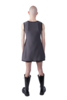 FANG NYC Cross V Neck Dress - Black - Thumbnail 2