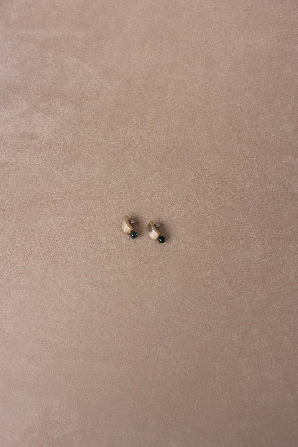 Vintage Agate Mexican Earrings - Green/Sterling Silver - Image 6 of 6