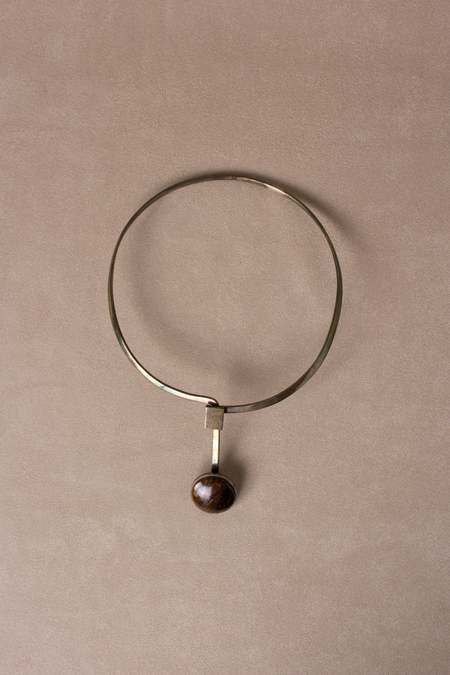Our Legacy Leather Flower Choker - Black | Garmentory