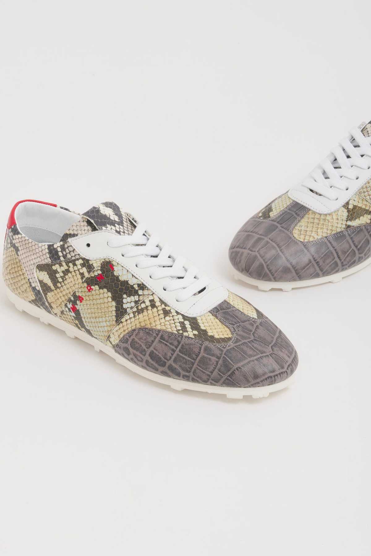 Marni Printed Python Sneakers - Image 3 of 4