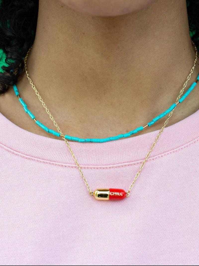 Kris Nations Big Chill Pill Chain Necklace