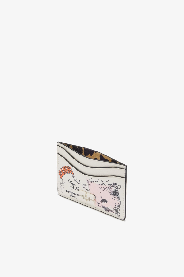 Ganni Card Holder with Cat