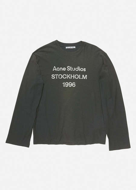 Acne Studios Logo 1996 Long Sleeve T Shirt - Faded black